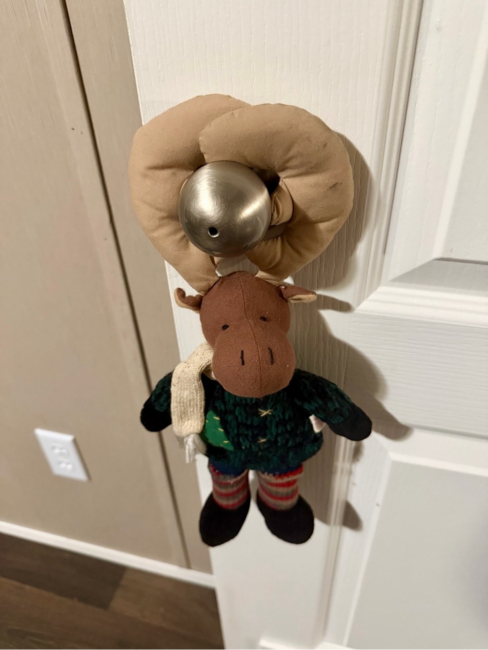 Vintage Russ Bertie Reindeer Moose Door Knob Hanger